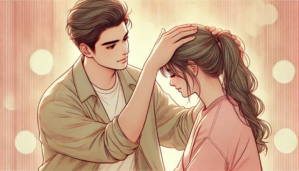 男性が女性の頭を撫でる心理的意図